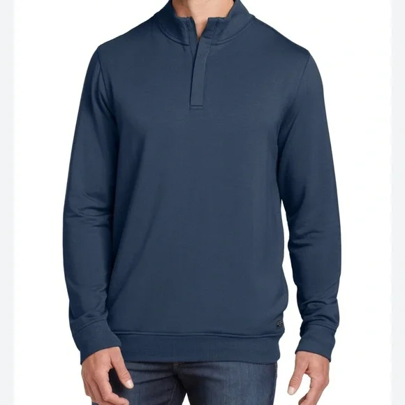 Travis Matthew Men's Blue Pullover 1/4 Zip Jacket - Picture 1 of 6